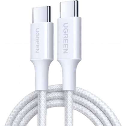 Καλώδιο USB-C σε USB-C UGREEN L501, 60W, 3A, 2m, Λευκό