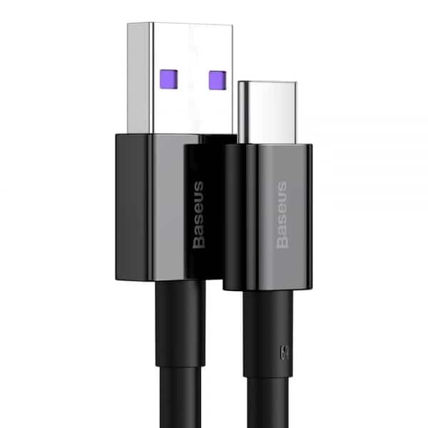 Καλώδιο USB-A σε USB-C Baseus Superior Series, 66W, 6A, 1m, Μαύρο CATYS-01 - Image 2