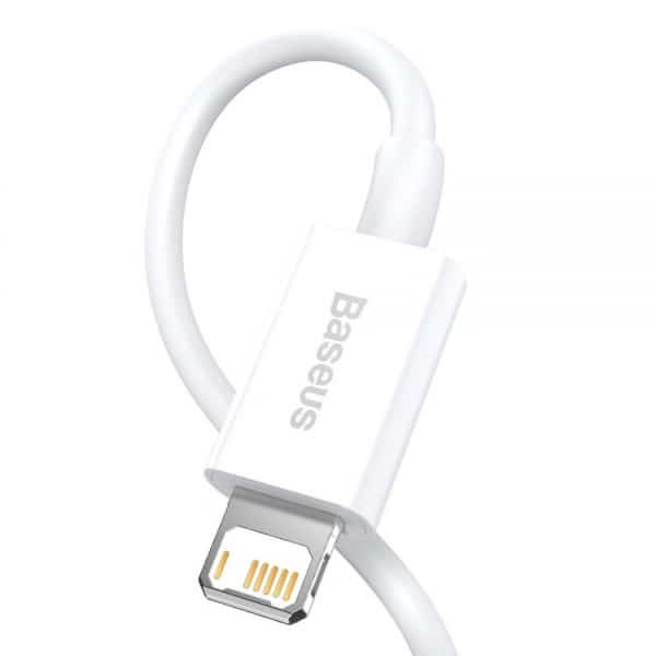 Καλώδιο USB-A σε Lightning Baseus Superior Series, 20W, 2.4A, 1m, Λευκό CALYS-A02 - Image 2