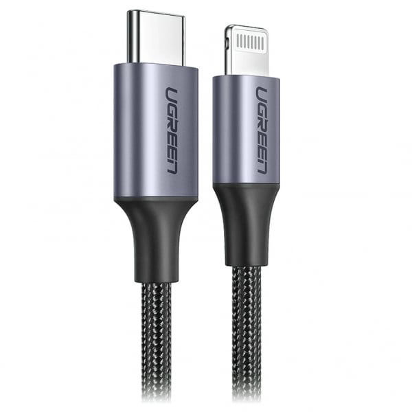 Καλώδιο USB-C σε Lightning UGREEN US304, 20W, 3A, 1m, Μαύρο - Image 2