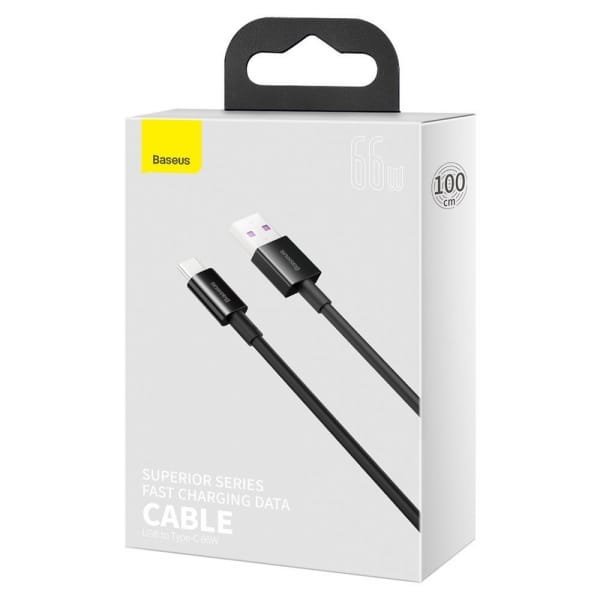 Καλώδιο USB-A σε USB-C Baseus Superior Series, 66W, 6A, 1m, Μαύρο CATYS-01 - Image 3