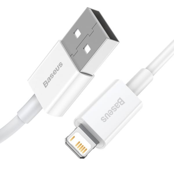 Καλώδιο USB-A σε Lightning Baseus Superior Series, 20W, 2.4A, 0.25m, Λευκό CALYS-02 - Image 3
