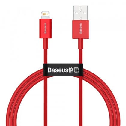 Καλώδιο USB-A σε Lightning Baseus Superior Series, 20W, 2.4A, 1m, Κόκκινο CALYS-A09