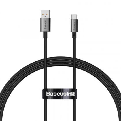 Μαύρο καλώδιο Baseus Superior Series USB-A σε USB-C μήκους 1 μέτρου