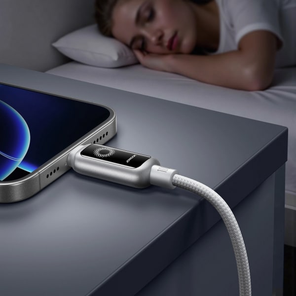 Καλώδιο USB-C σε USB-C Joyroom S-A55 StarFlight Display, 100W, 5A, 1,2m, Λευκό - Image 4
