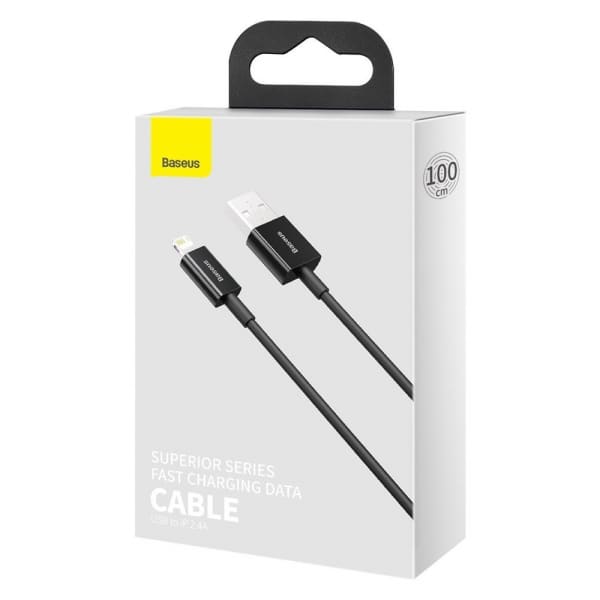 Καλώδιο USB-A σε Lightning Baseus Superior Series, 20W, 2.4A, 1m, Μαύρο CALYS-A01 - Image 5