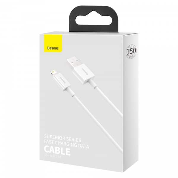 Καλώδιο USB-A σε Lightning Baseus Superior Series, 20W, 2.4A, 1m, Λευκό CALYS-A02 - Image 5