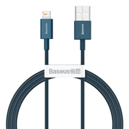 Καλώδιο USB-A σε Lightning Baseus Superior Series, 20W, 2.4A, 1m, Μπλε CALYS-A03