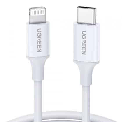 Καλώδιο USB-C σε Lightning UGREEN US171 (10493), 20W, 3A, 1m, Λευκό