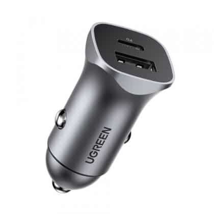 Φορτιστής Αυτοκινήτου UGREEN CD130, 24W, 3A, 1 x USB-A - 1 x USB-C, Γκρι