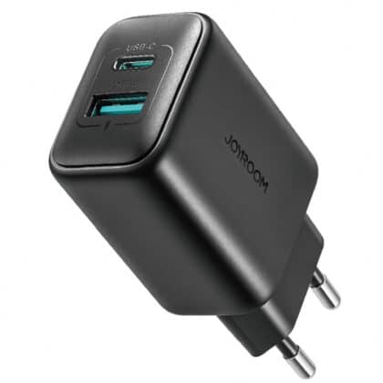 Φορτιστής τοίχου Joyroom JR-TCF13, 25W, 3A, 1 x USB-A - 1 x USB-C, Μαύρο