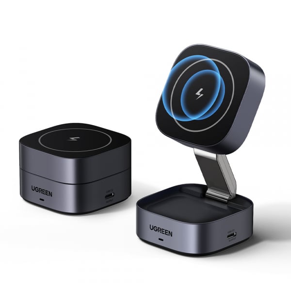 Ασύρματος φορτιστής UGREEN W526 3 σε 1, 20W, 1,67A, 1 x USB-C, Μαύρο - Image 4