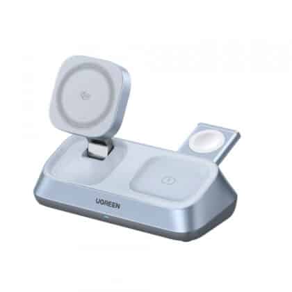Ασύρματος φορτιστής UGREEN W711 3 σε 1, 25W, 1.67A, Μπλε