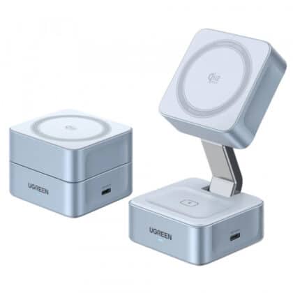 Ασύρματος φορτιστής UGREEN W752 2 σε 1, 35W, 3A, 1 x USB-C, Μπλε