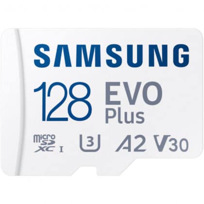 Κάρτα μνήμης microSDXC Samsung Evo Plus με προσαρμογέα, 128Gb, Κλάση 10 / UHS-1 U3 MB-MC128SA/EU
