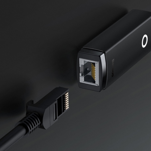 Προσαρμογέας Ethernet Baseus Lite, RJ45, USB, Μαύρο WKQX000001 - Image 2
