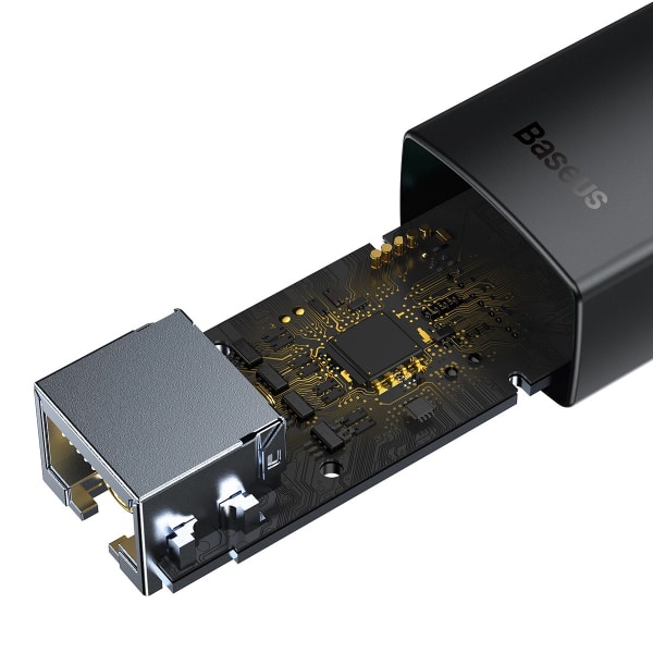 Προσαρμογέας Ethernet Baseus Lite, RJ45, USB, Μαύρο WKQX000001 - Image 4