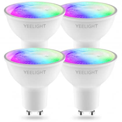 Έξυπνη Λάμπα LED Yeelight W1, Wi-Fi, GU10, 4.5W, 2700K - 6500K, 350lm, Συσκευασία 4 τεμαχίων, Πολύχρωμη YLDP004-A