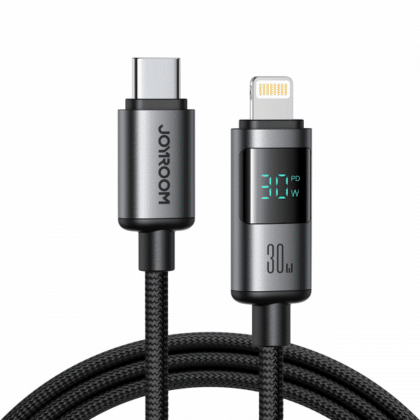 Καλώδιο USB-C σε Lightning για οθόνη Joyroom S-A16 Pro Prism, 30W, 1,2m, Μαύρο