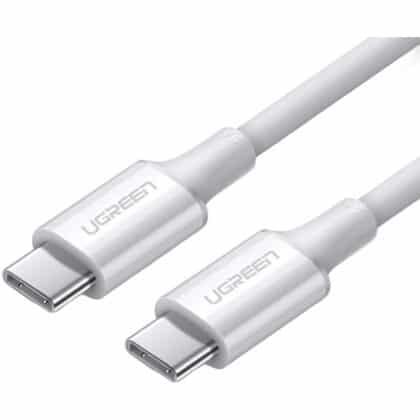 Καλώδιο USB-C σε USB-C UGREEN US300, 100W, 5A, 2m, Λευκό