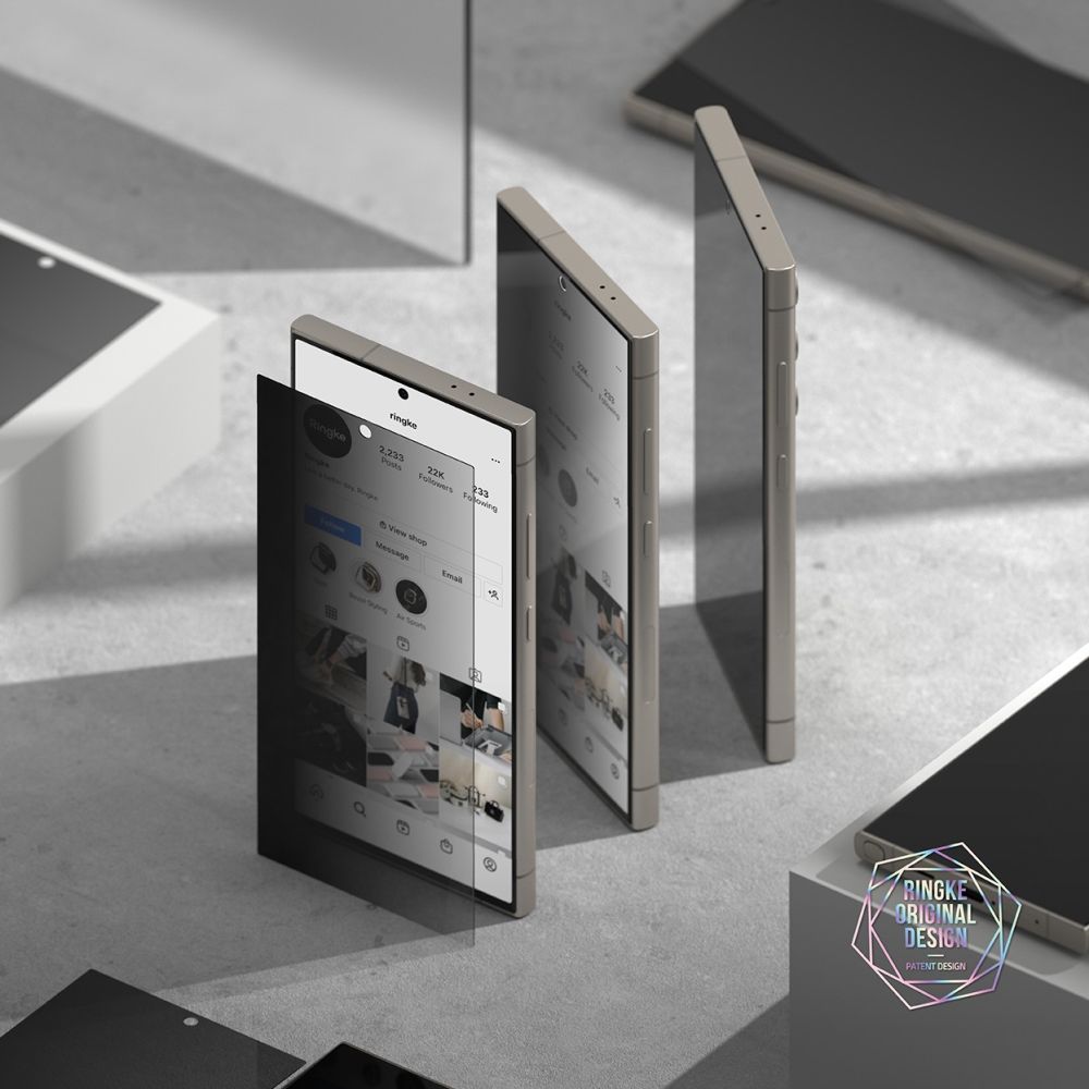 Ringke - Easy Slide Tempered Glass (2 τεμάχια) - Samsung Galaxy S24 Ultra - Απόρρητο - Image 4