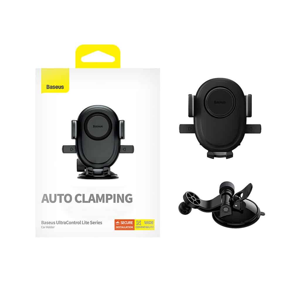 Baseus - Βάση Αυτοκινήτου UltraControl Lite Series (C40351700111-00) - Βάση Βεντούζας, για 7,2 ίντσες Max - Cluster Μαύρο - Image 7