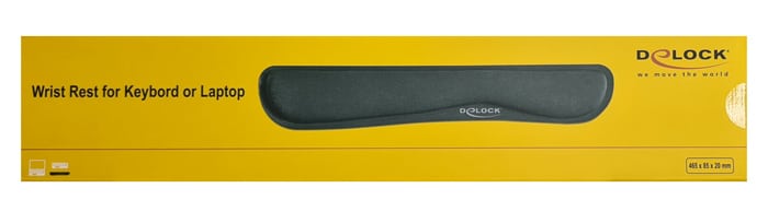 DELOCK στήριγμα καρπού για πληκτρολόγιο/laptop 12558, 20x85x465mm, μαύρο - Image 3