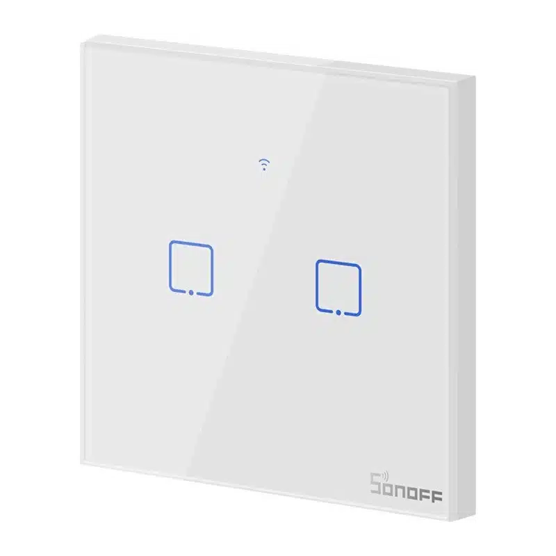 Sonoff Έξυπνος Διακόπτης Χωνευτός WiFi T0 EU TX (2 καναλιών) (Λευκό) - Image 2