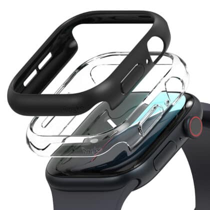 Ringke - Λεπτό (συσκευασία 2 τεμαχίων) - Apple Watch 10 42mm / Watch 11 42mm - Διαφανές / Ματ Μαύρο