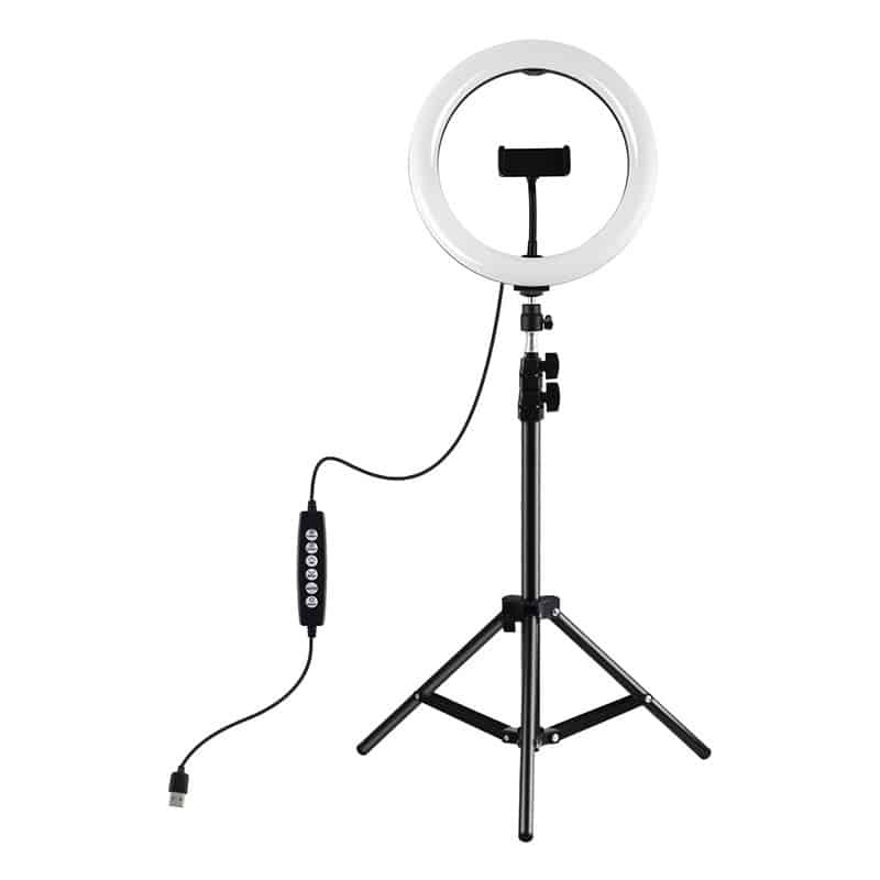 Βάση τρίποδου Puluz 1,1m + 26cm RGBW LED Ring για Vlogging PKT3044 - Image 2