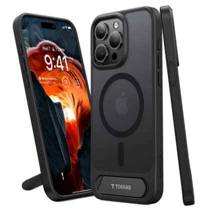 Torras Pstand - θήκη για Apple iPhone 15 Pro Max - Μαύρο