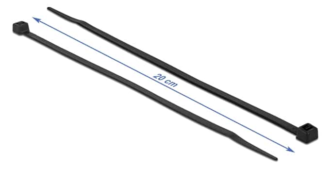 DELOCK Δεματικά καλωδίων 19559, 200x4.8mm, μαύρα, 100τμχ - Image 3