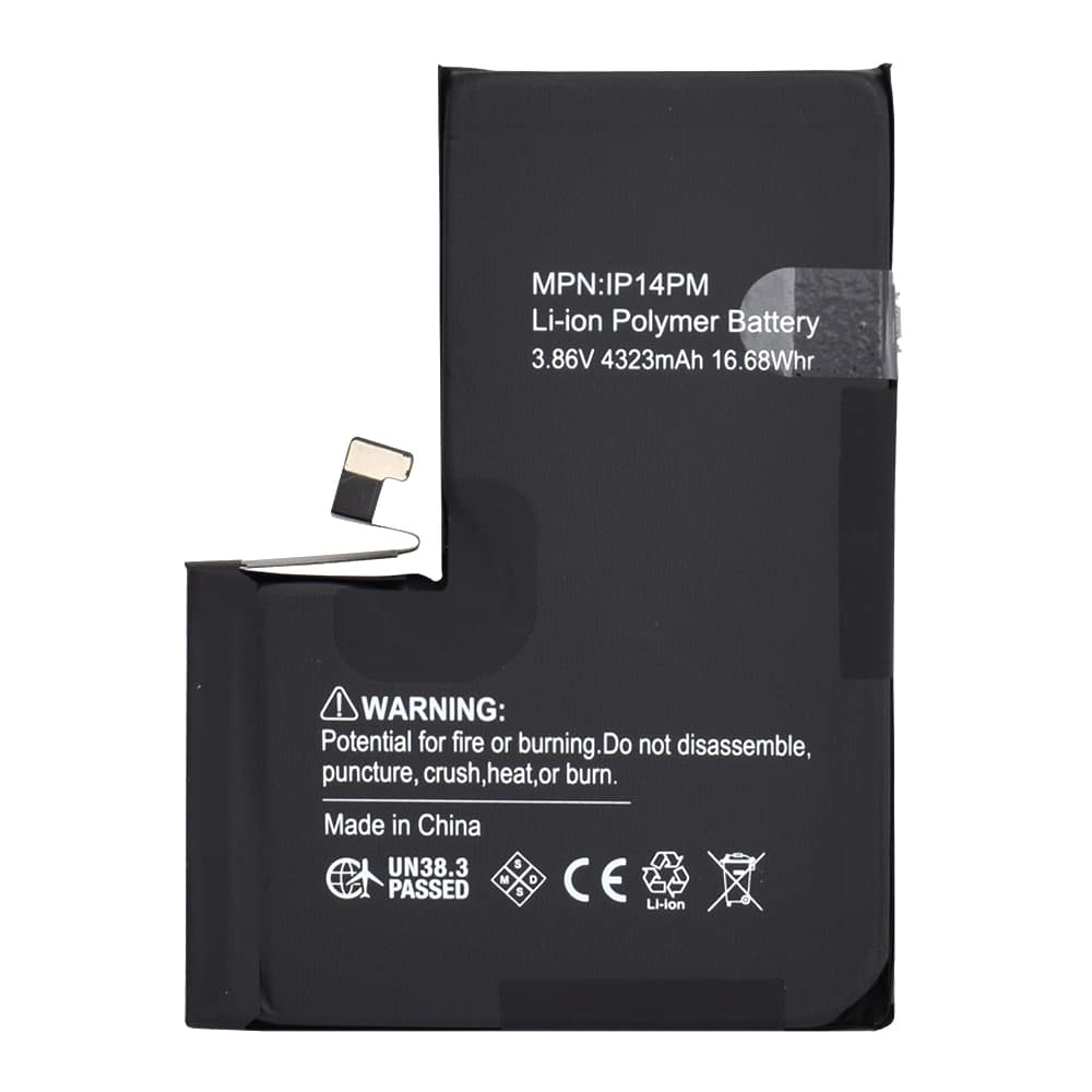 OEM - Μπαταρία Smartphone (20638) - Αποκωδικοποιημένη με επιπλέον ολοκληρωμένο κύκλωμα (χωρίς συγκόλληση) - iPhone 14 Pro Max - 4323mAh - Μαύρη - Image 3