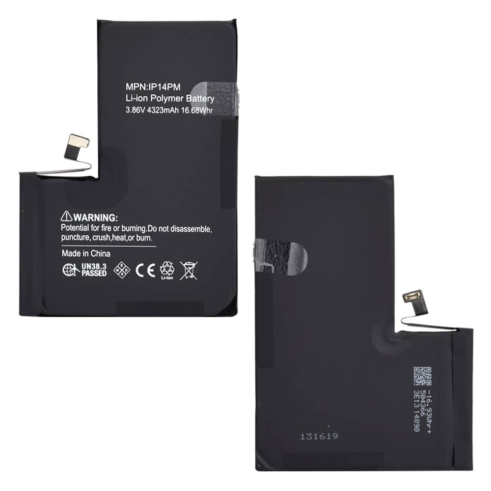 OEM - Μπαταρία Smartphone (20638) - Αποκωδικοποιημένη με επιπλέον ολοκληρωμένο κύκλωμα (χωρίς συγκόλληση) - iPhone 14 Pro Max - 4323mAh - Μαύρη - Image 4