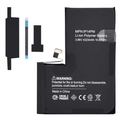 OEM - Μπαταρία Smartphone (20638) - Αποκωδικοποιημένη με επιπλέον ολοκληρωμένο κύκλωμα (χωρίς συγκόλληση) - iPhone 14 Pro Max - 4323mAh - Μαύρη