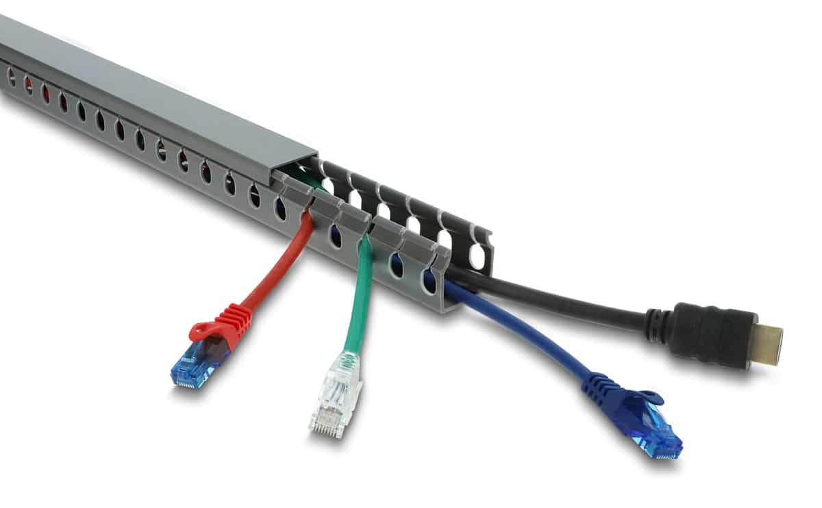 DELOCK cable management 22028, πλαστικό, 30x30mm, 1m, γκρι - Image 2