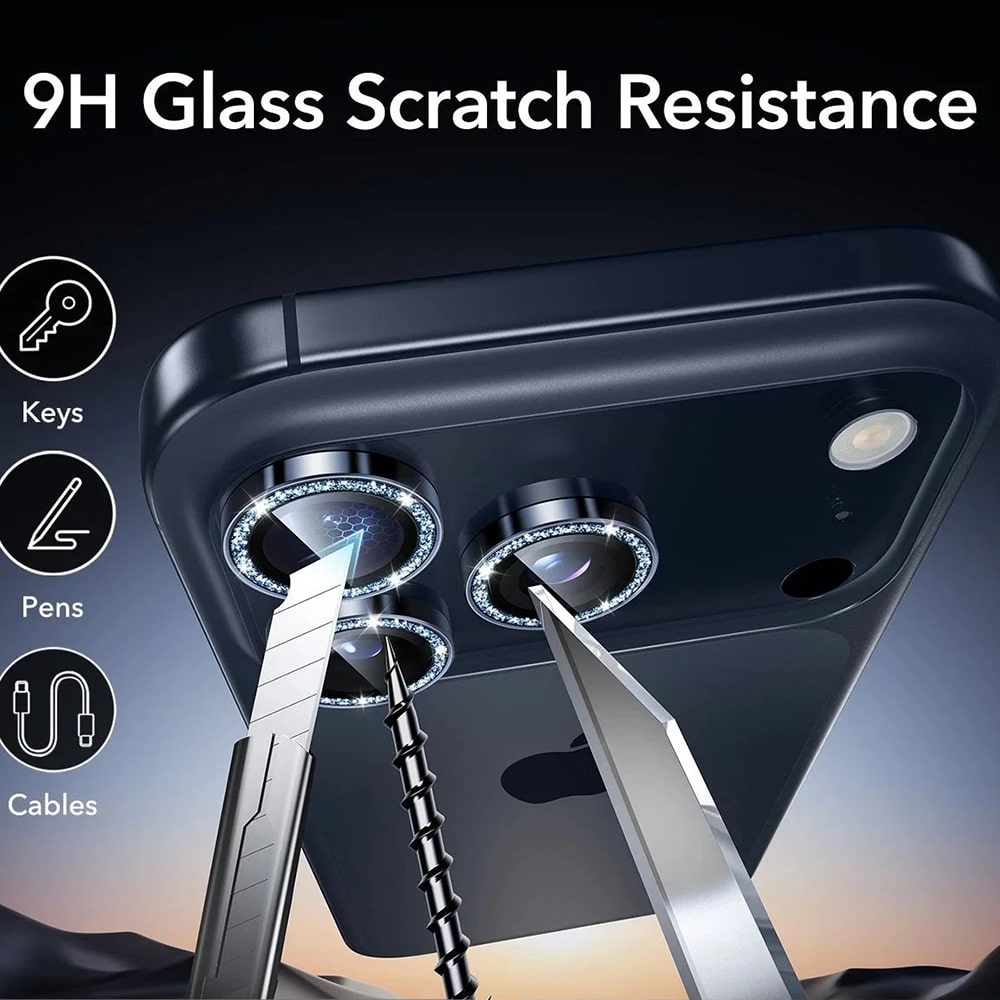 ESR - Προστατευτικά φακών κάμερας Armorite - iPhone 14 Pro/Pro Max/15 Pro/Pro Max/16 Pro/Pro Max/17 Pro/Pro Max - Μπλε λάμψη - Image 5
