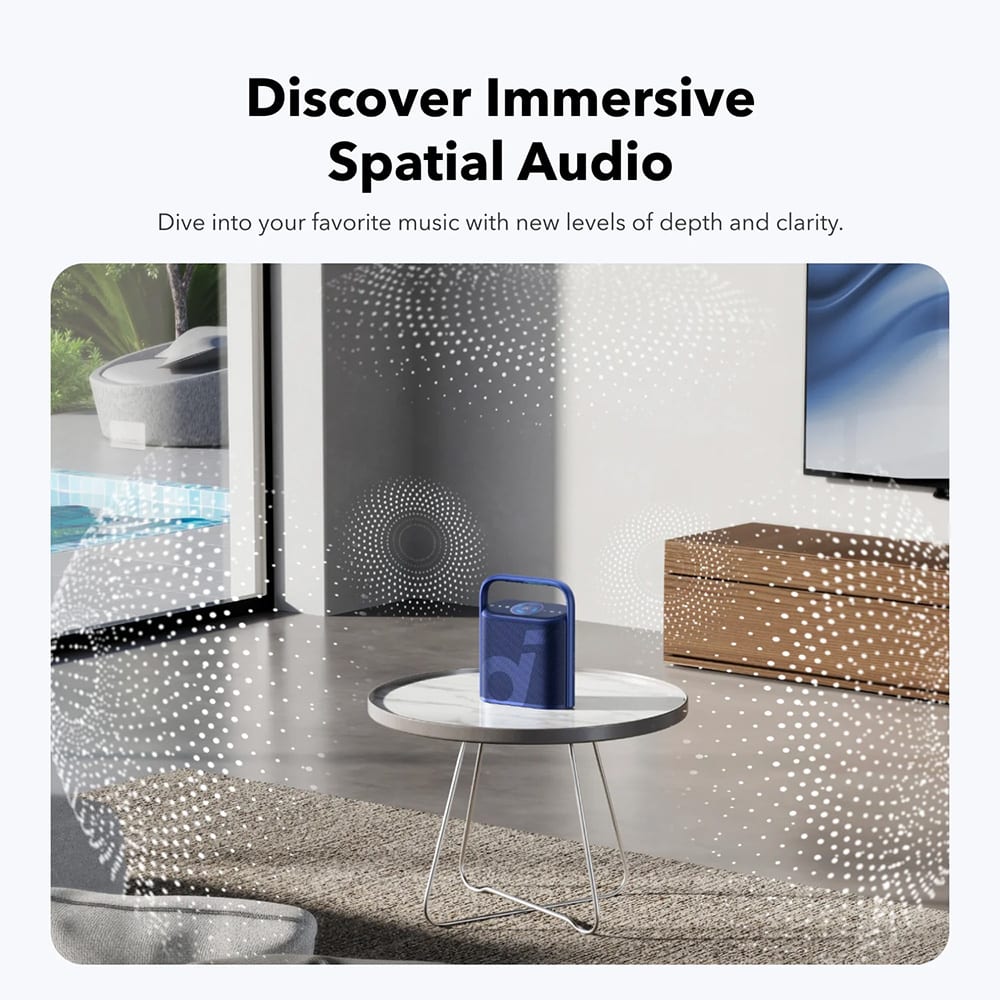Anker - Ασύρματο ηχείο SoundCore Motion X500 (A3131011) - Υψηλής ανάλυσης, LDAC, Χωρικός ήχος, 40W, 12 ώρες χρόνος αναπαραγωγής, IPX7, Εφαρμογή - Μαύρο - Image 4