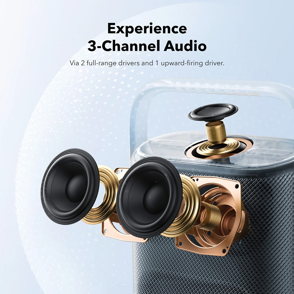 Anker - Ασύρματο ηχείο SoundCore Motion X500 (A3131011) - Υψηλής ανάλυσης, LDAC, Χωρικός ήχος, 40W, 12 ώρες χρόνος αναπαραγωγής, IPX7, Εφαρμογή - Μαύρο - Image 5