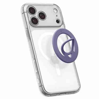 Spigen - Δαχτυλίδι τηλεφώνου Dual Pop MagSafe (AMP11369) - με εύκαμπτη λαβή δακτύλου, διπλό μαγνητικό, σιλικόνη - μωβ