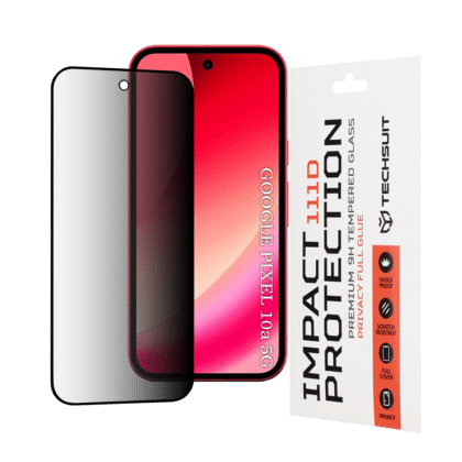 Techsuit - 111D Πλήρης Κόλλα Απορρήτου - Google Pixel 10a - Μαύρο
