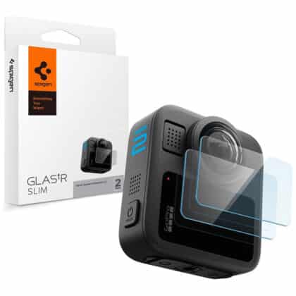 Spigen - (2 τεμάχια) Glas.tR Λεπτή Οθόνη, Πίσω Οθόνη (AGL11230) - GoPro MAX 2 - Διαφανής