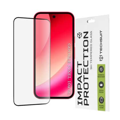 Techsuit - 111D Πλήρης Κάλυψη / Πλήρες Γυαλί με Κόλλα - Google Pixel 10a - Μαύρο
