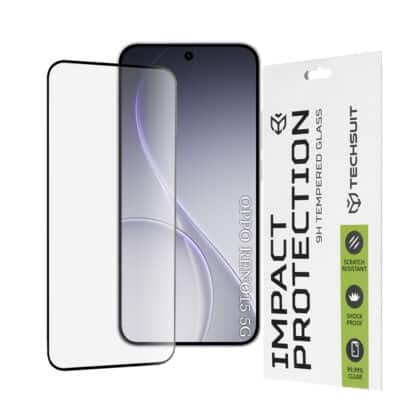 Techsuit - 111D Πλήρης Κάλυψη / Πλήρες Γυαλί με Κόλλα - Oppo Reno15 - Μαύρο