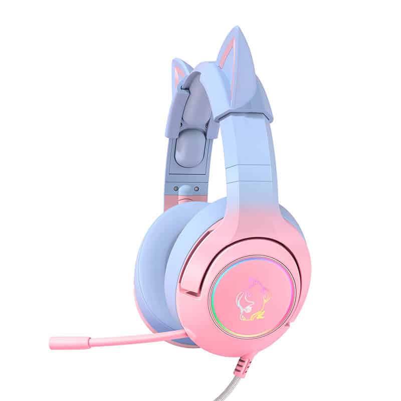 ONIKUMA Ακουστικά Gaming K9 με Αυτιά Γάτας (Ροζ/Γαλάζιο) - Image 5
