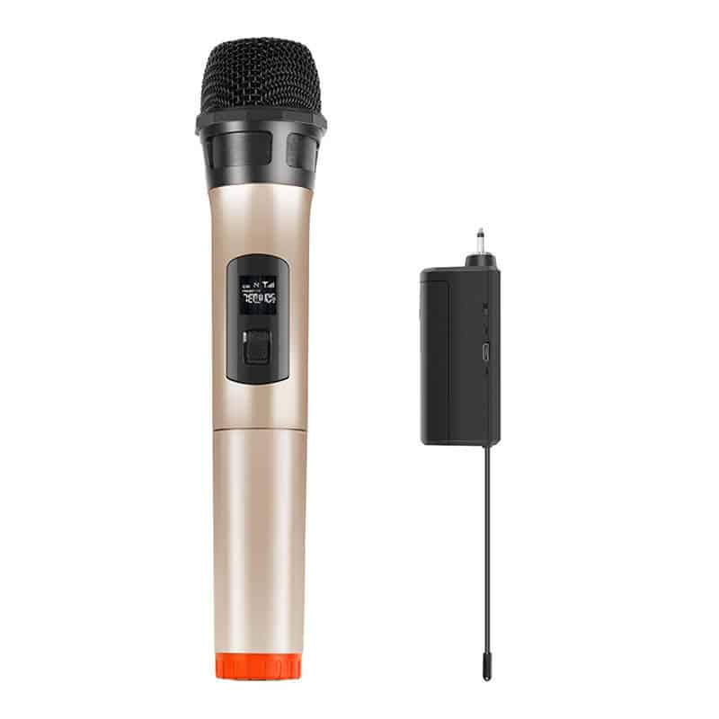 Ασύρματο δυναμικό μικρόφωνο UHF PULUZ PU628J 3.5mm (χρυσό) - Image 2