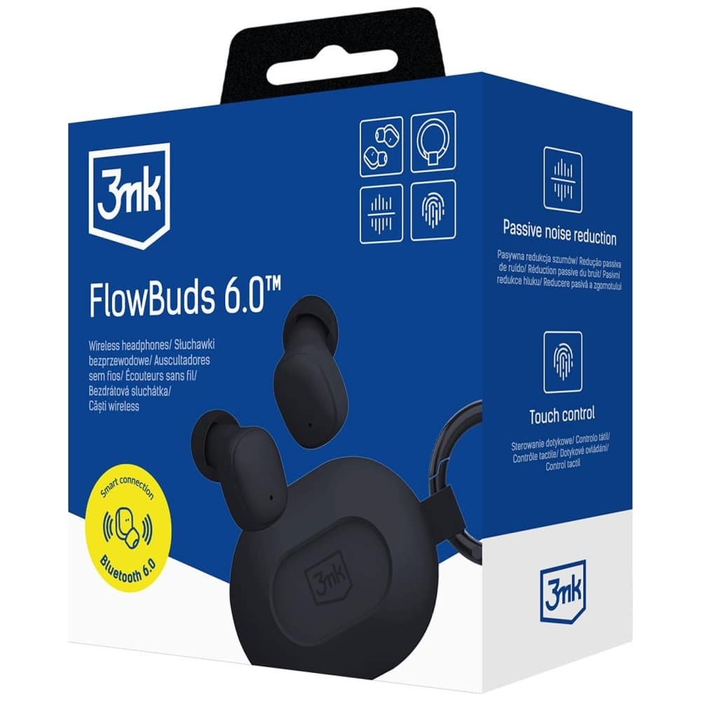 Ασύρματα ακουστικά 3MK FlowBuds 6.0 Μαύρα - Image 2