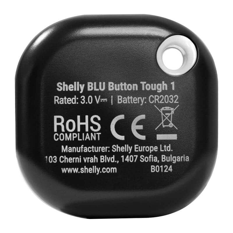 Κουμπί ενεργοποίησης δράσης και σκηνών Shelly BLU Tough 1 (Μαύρο) - Image 2