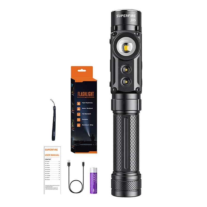 Φακός Superfire J05 – 380+450 lm, 4 λειτουργίες - Image 5