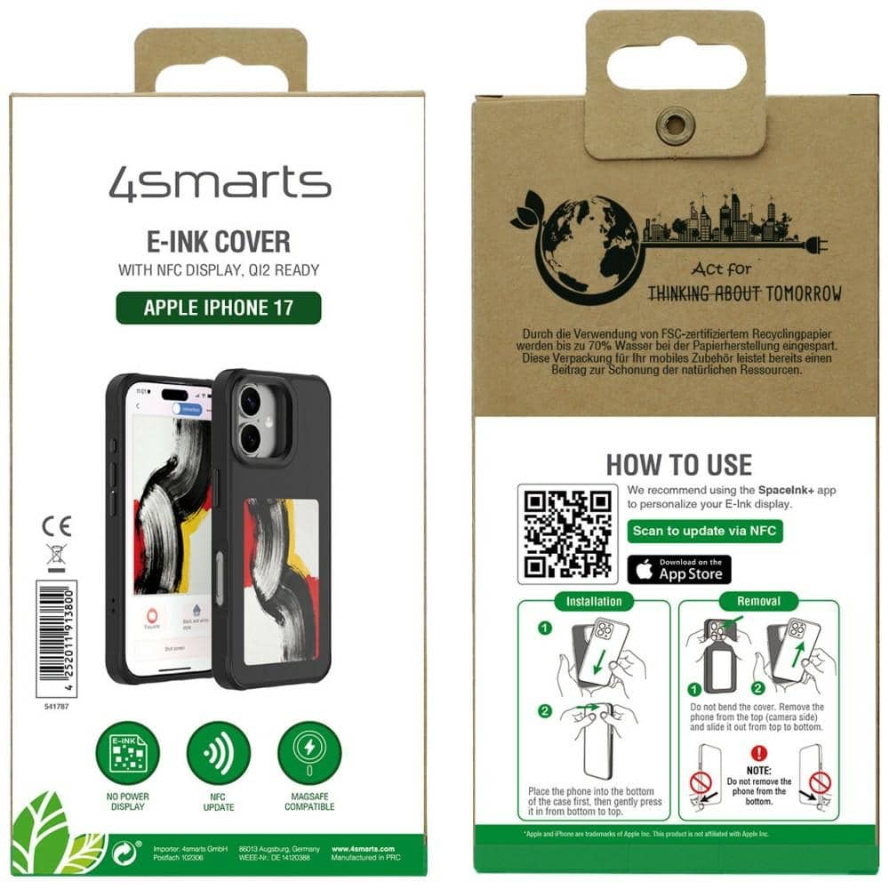 4smarts E-Ink - θήκη για Apple iPhone 17 - Μαύρο - Image 4